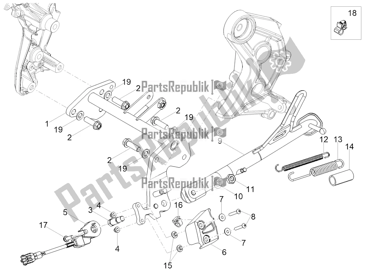 Wszystkie części do Podstawka Centralna Moto-Guzzi V 85 TT Apac 850 2022