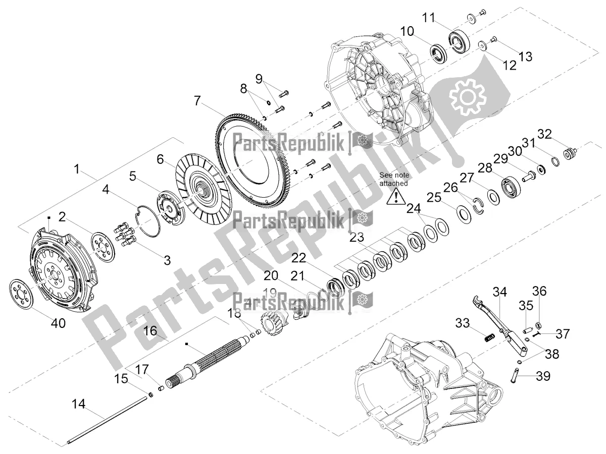 Alle onderdelen voor de Koppeling van de Moto-Guzzi V 85 TT Apac 850 2022
