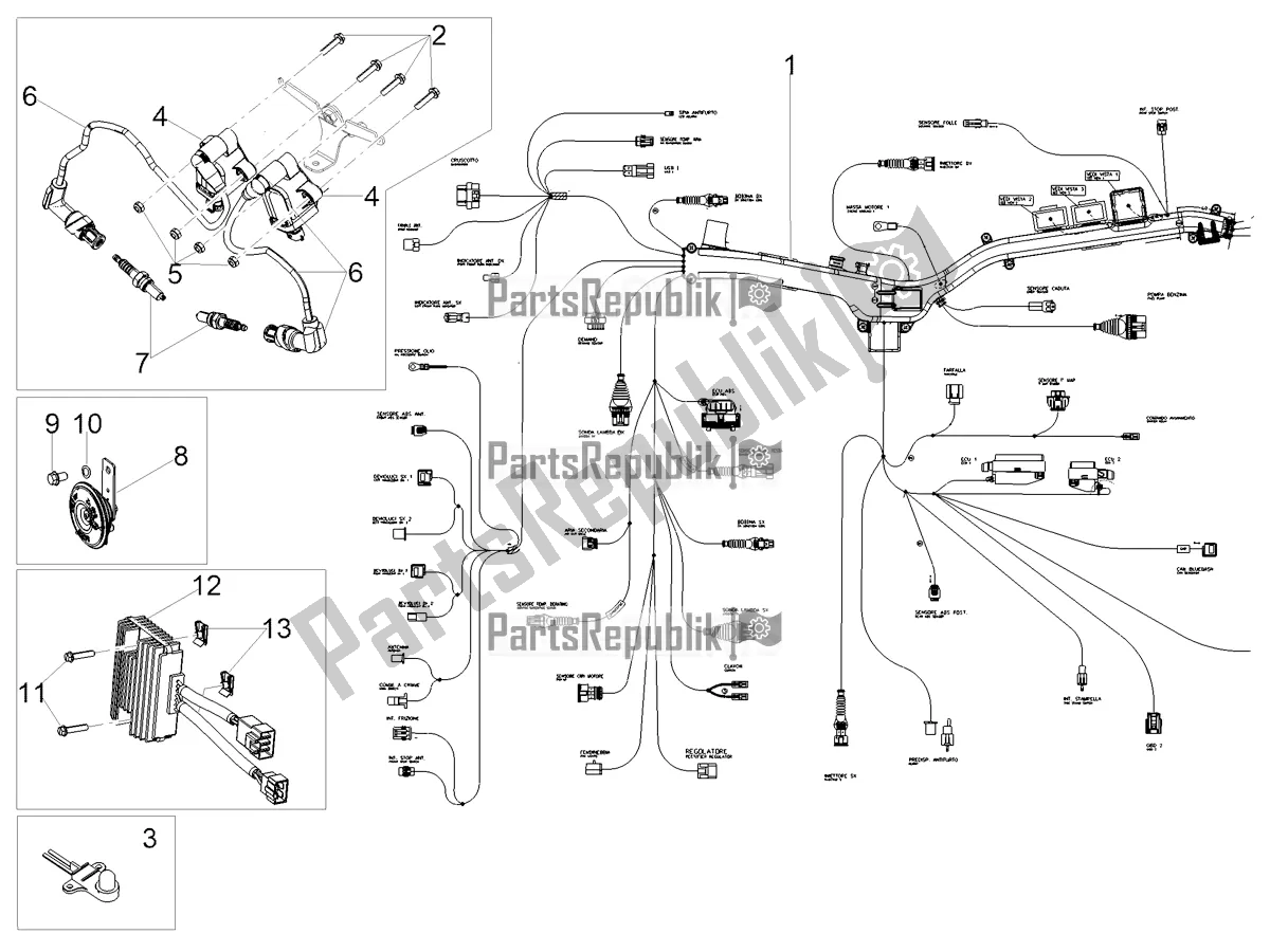 All parts for the Front Electrical System of the Moto-Guzzi V 85 TT Apac 850 2022