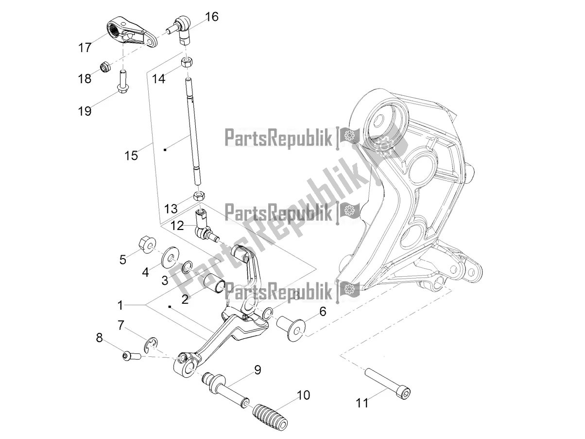 Alle onderdelen voor de Versnellingspook van de Moto-Guzzi V 85 TT Apac 850 2022