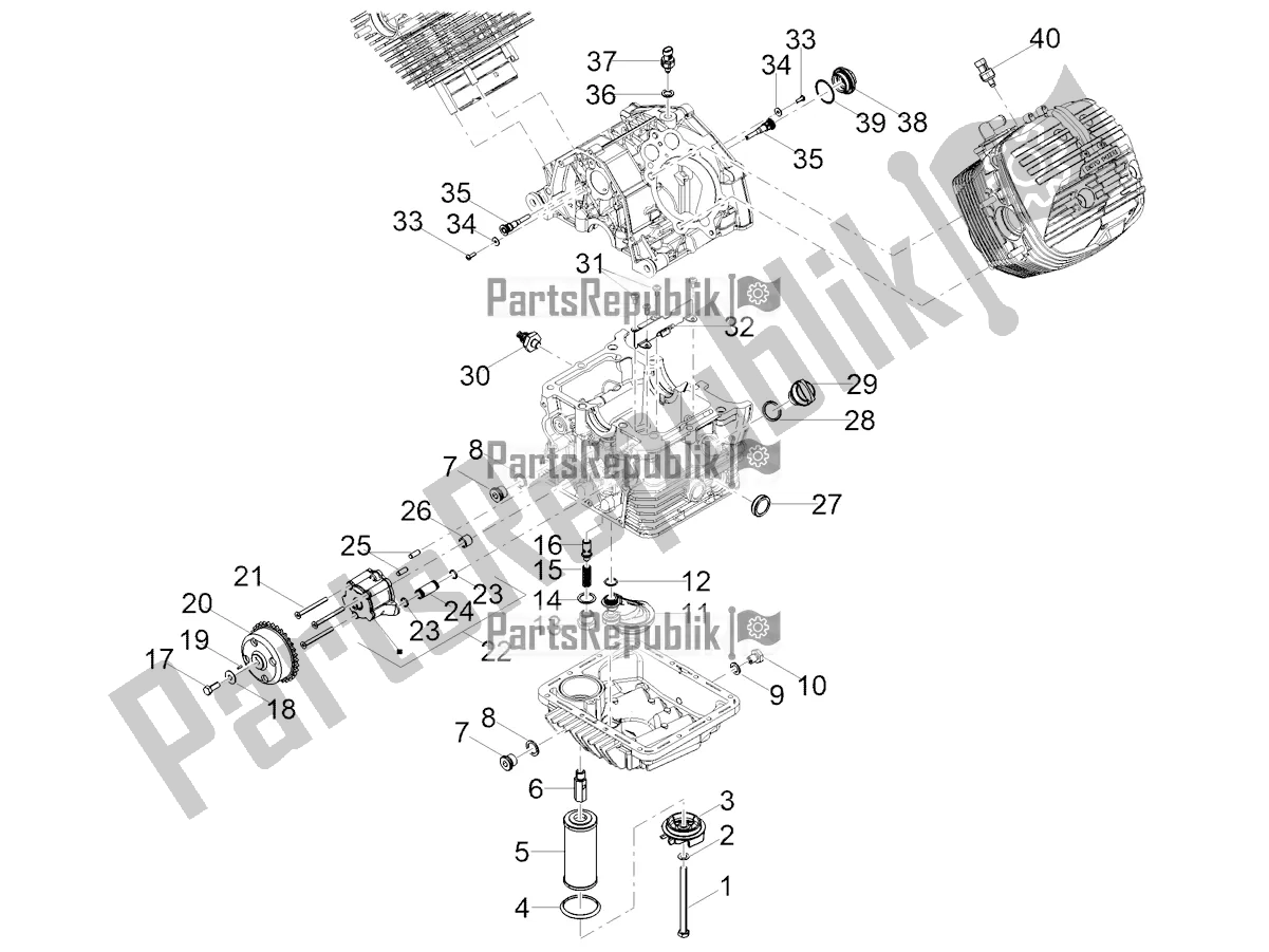Alle onderdelen voor de Smering van de Moto-Guzzi V 85 TT Apac 850 2022
