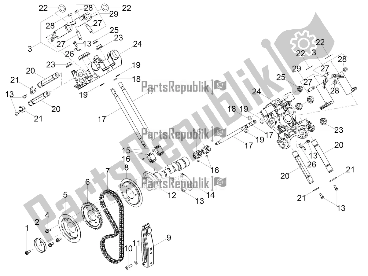 All parts for the Timing System of the Moto-Guzzi V 85 TT Apac 850 2022