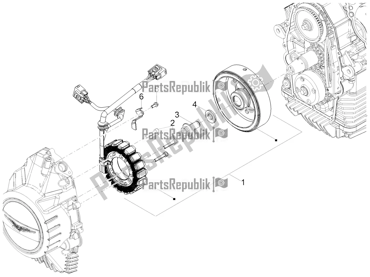 Toutes les pièces pour le Unité Magnéto Assy / Allumage Cdi du Moto-Guzzi V 85 TT Polizia Municipale 850 2021