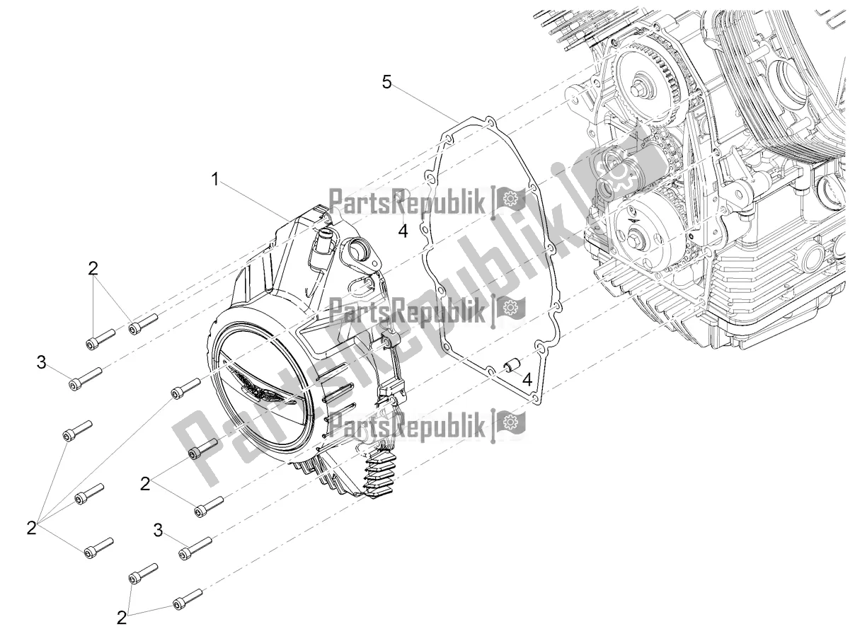 Toutes les pièces pour le Couvercle De Volant du Moto-Guzzi V 85 TT Polizia Municipale 850 2021