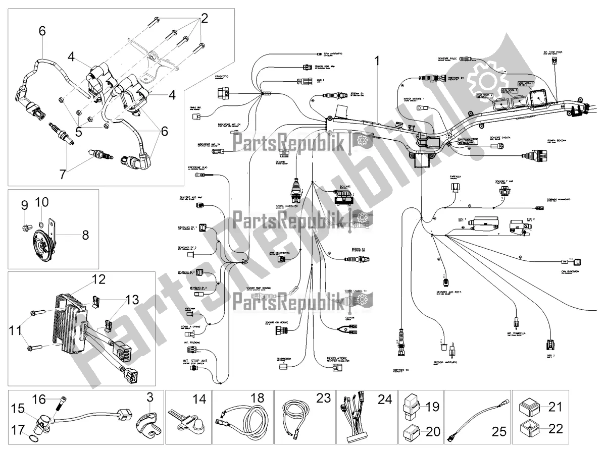 Toutes les pièces pour le Système électrique Avant du Moto-Guzzi V 85 TT Polizia Municipale 850 2021