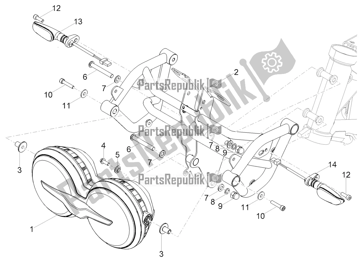 Toutes les pièces pour le Feux Avant du Moto-Guzzi V 85 TT Polizia Municipale 850 2021