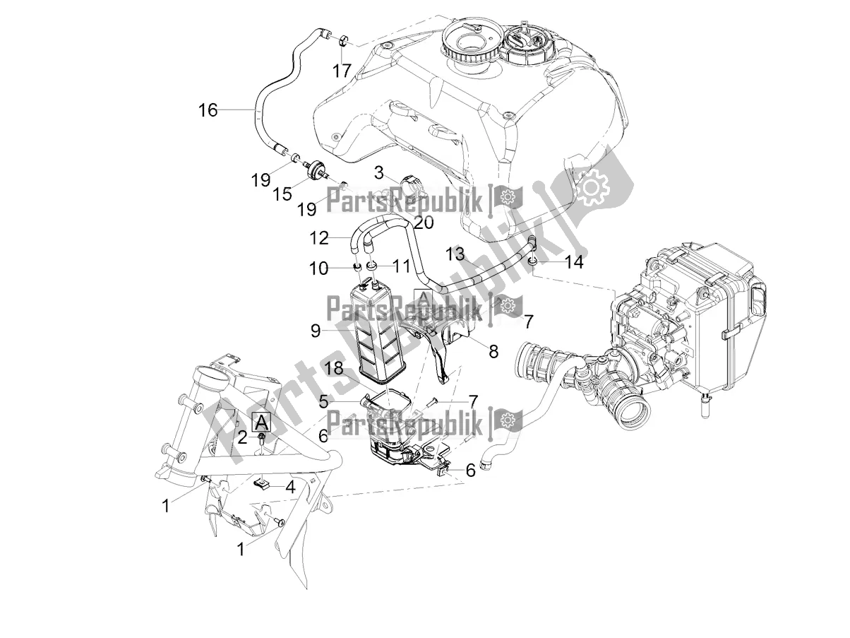 Toutes les pièces pour le Système De Récupération De Vapeur De Carburant du Moto-Guzzi V 85 TT Polizia Municipale 850 2021