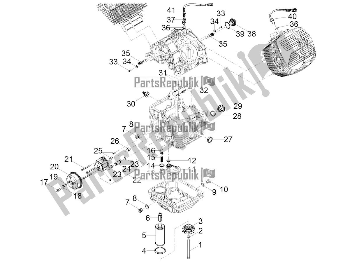All parts for the Lubrication of the Moto-Guzzi V 85 TT Polizia Municipale 850 2021