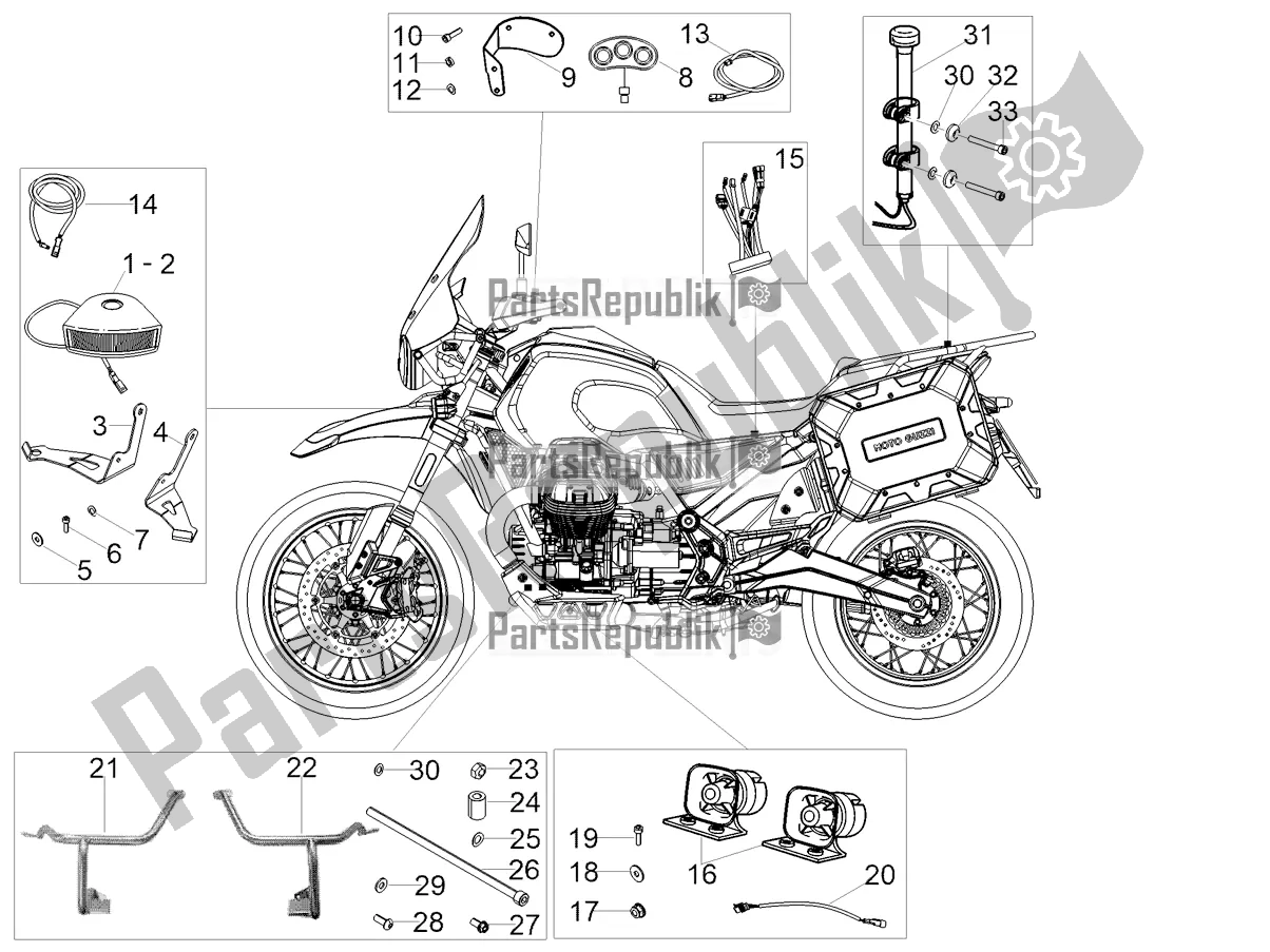 Toutes les pièces pour le équipement Spécial du Moto-Guzzi V 85 TT Polizia Municipale 850 2021