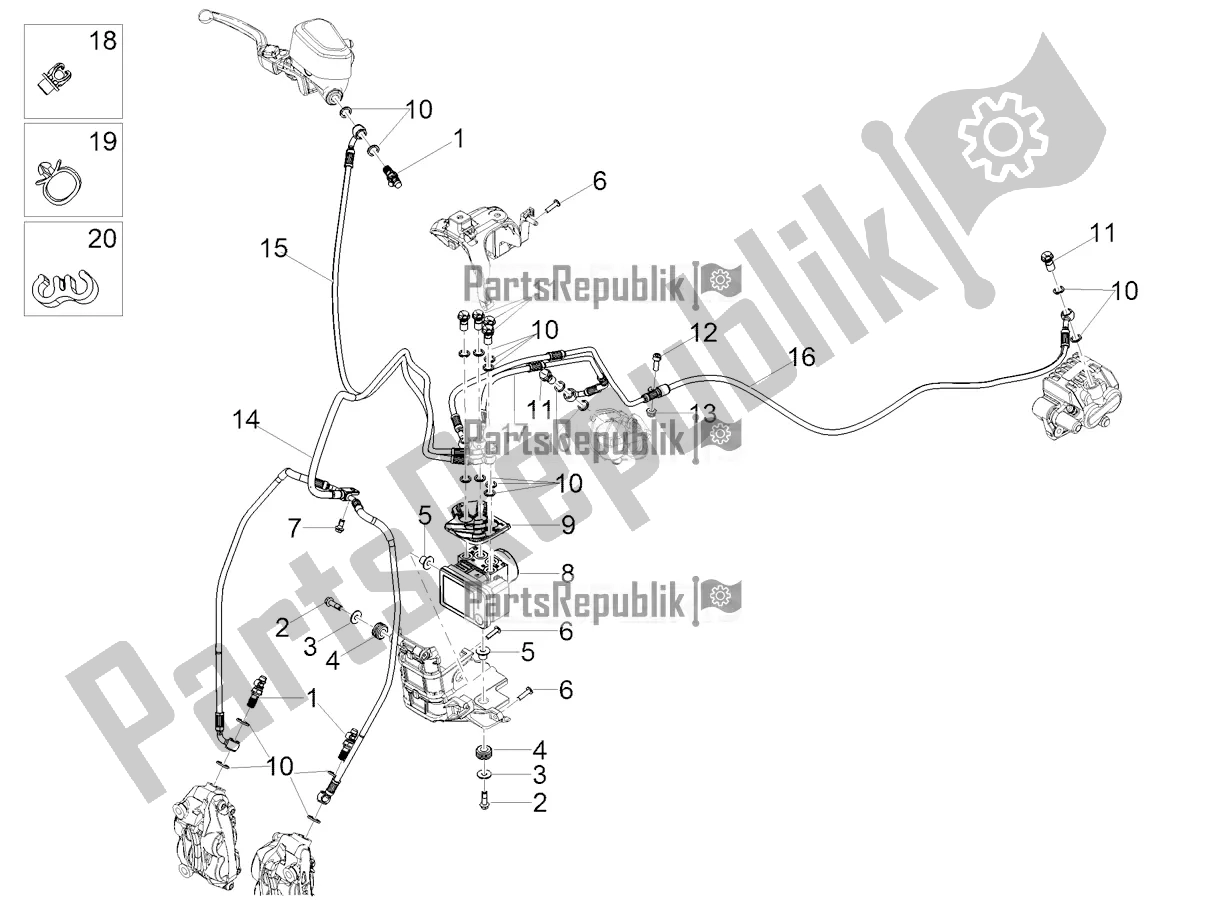 Alle onderdelen voor de Abs Remsysteem van de Moto-Guzzi V 85 TT Travel Pack 850 2020