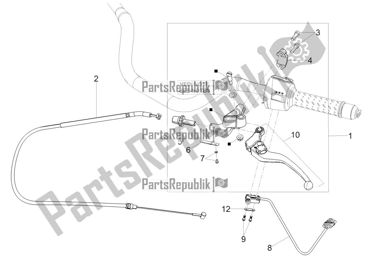 All parts for the Clutch Control of the Moto-Guzzi V 85 TT Travel Pack 850 2021