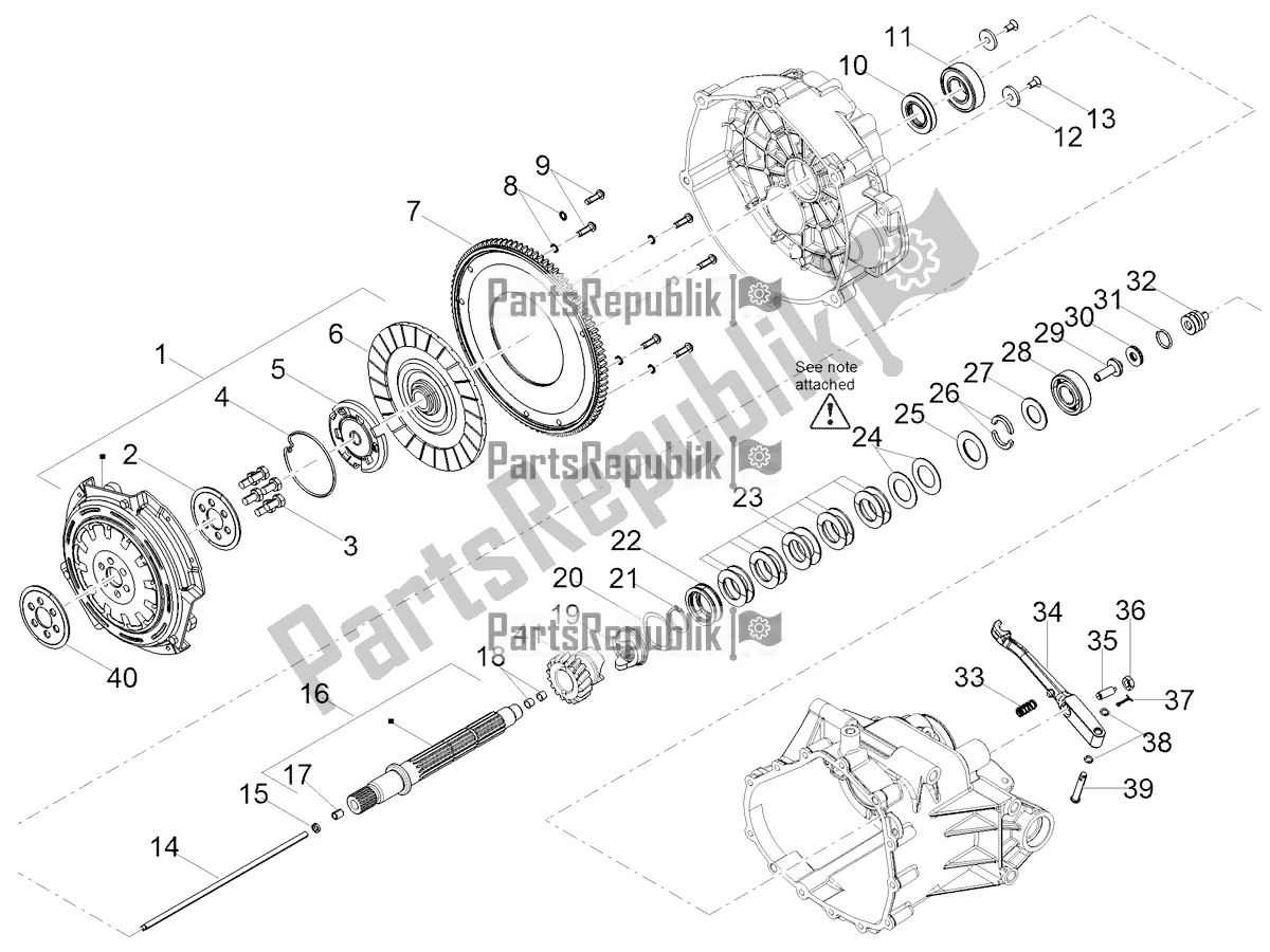 Toutes les pièces pour le Embrayage du Moto-Guzzi V 85 TT Travel Pack 850 2021