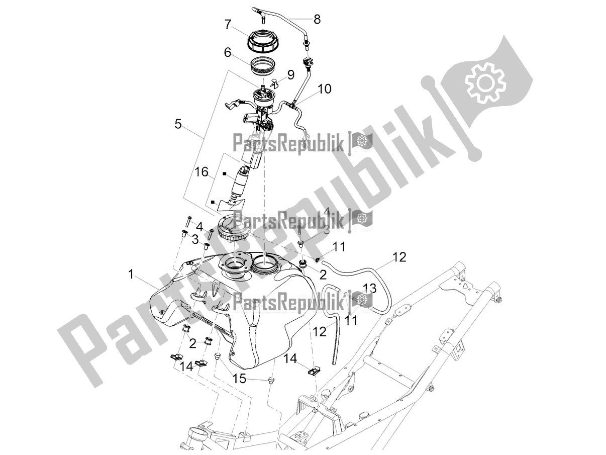 Tutte le parti per il Serbatoio Di Carburante del Moto-Guzzi V 85 TT Travel Pack 850 2021