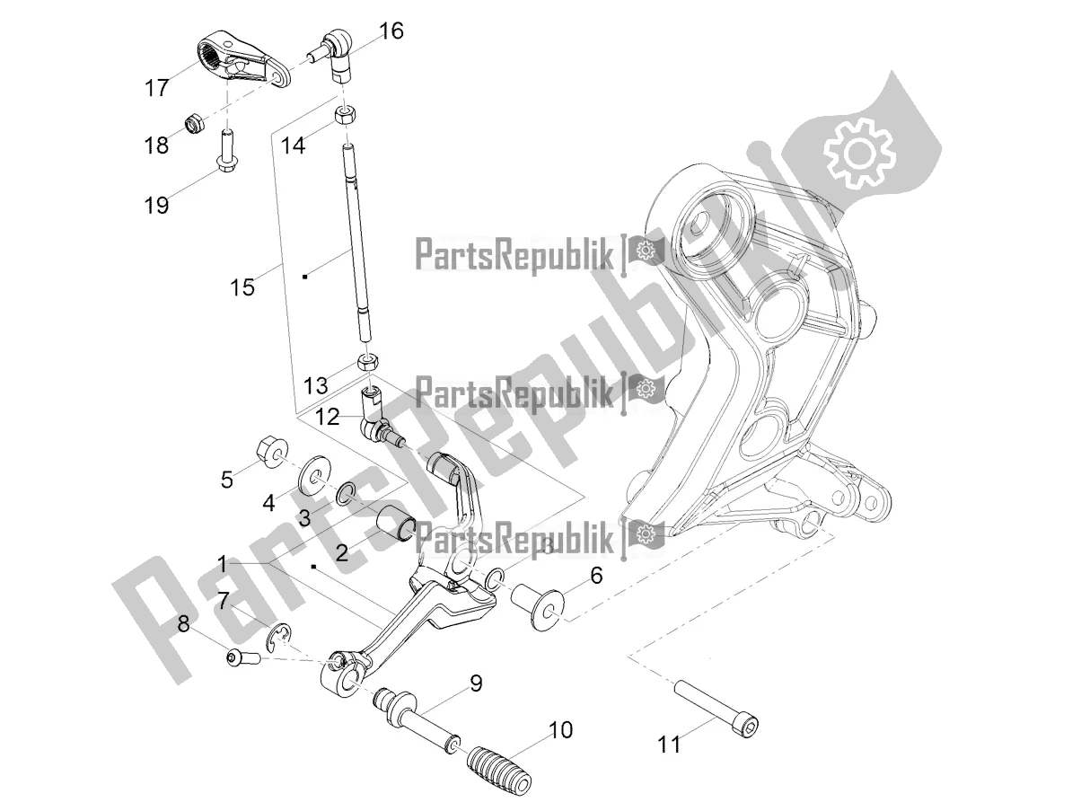 Toutes les pièces pour le Levier du Moto-Guzzi V 85 TT Travel Pack 850 2021