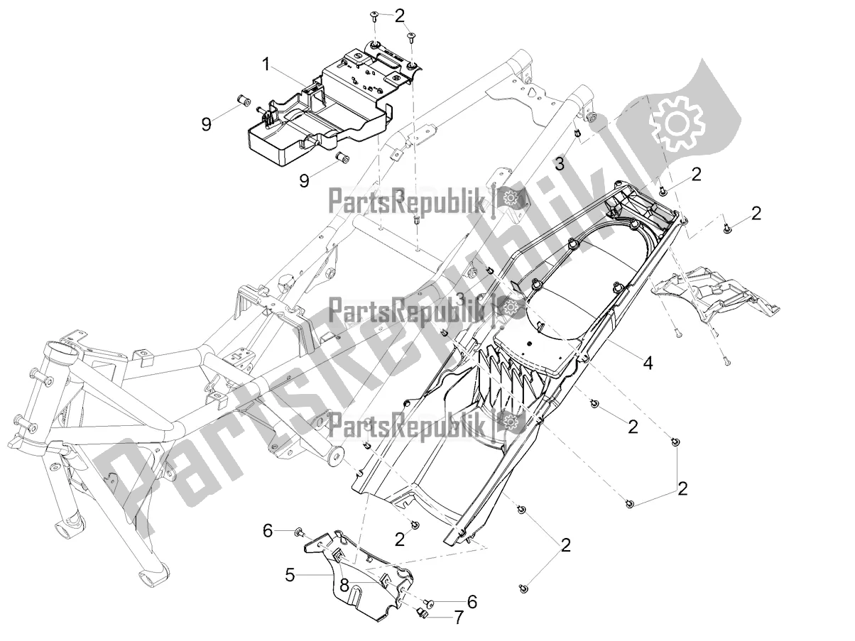 All parts for the Saddle Compartment of the Moto-Guzzi V 85 TT Travel Pack 850 2021