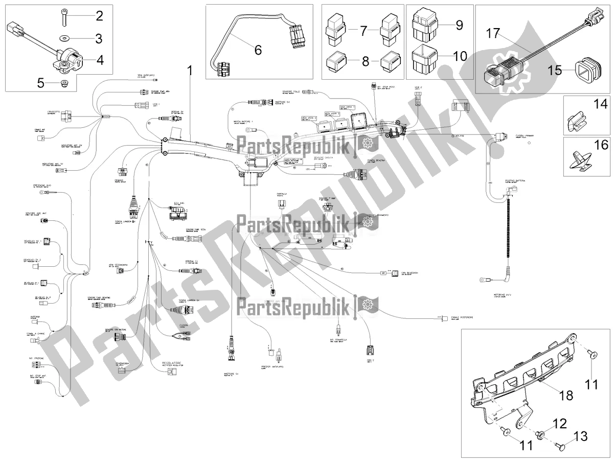 Toutes les pièces pour le Système électrique Central du Moto-Guzzi V 85 TT Travel Pack 850 2022