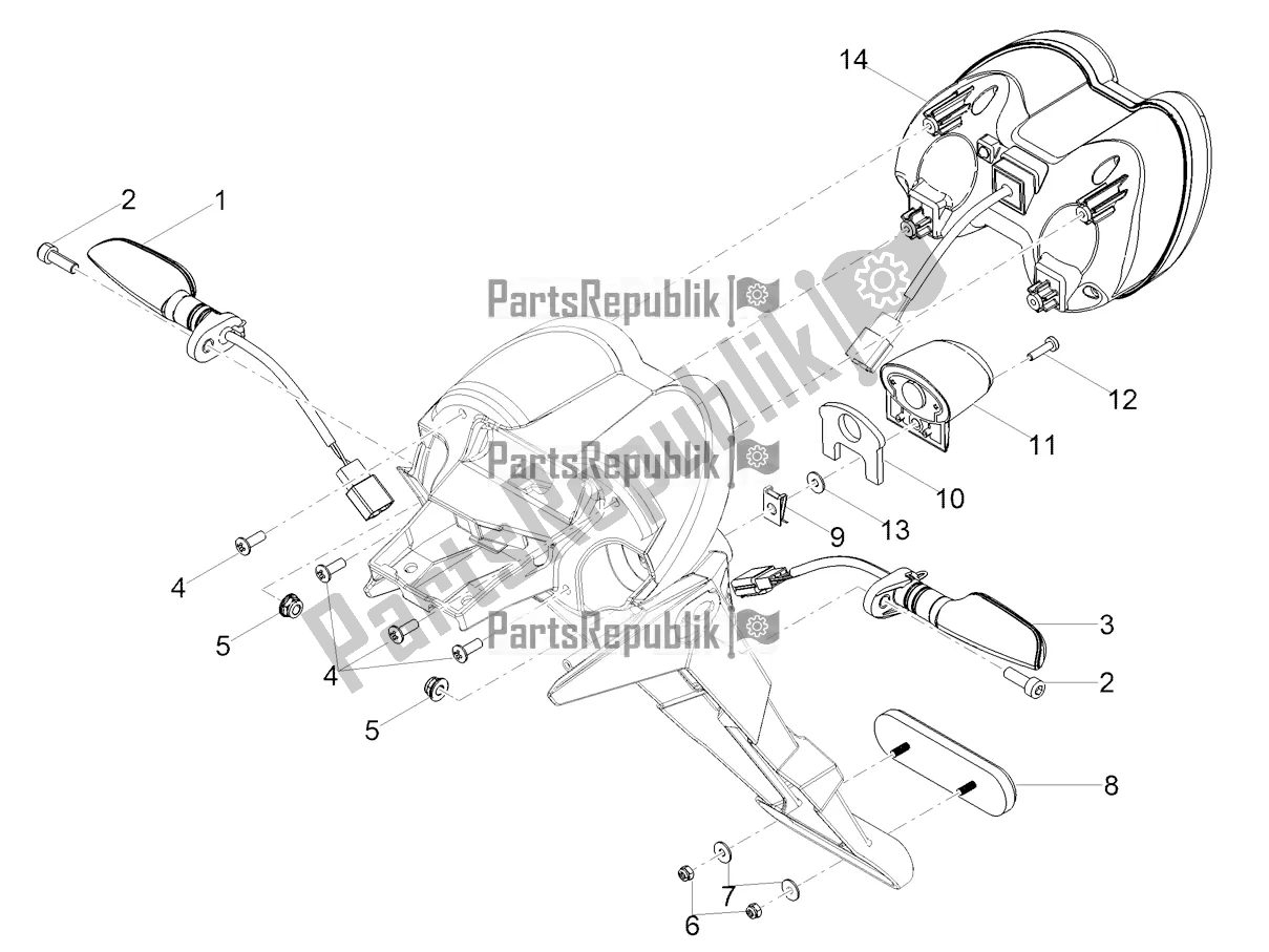 Toutes les pièces pour le Feux Arrière du Moto-Guzzi V 85 TT Travel Pack 850 2022