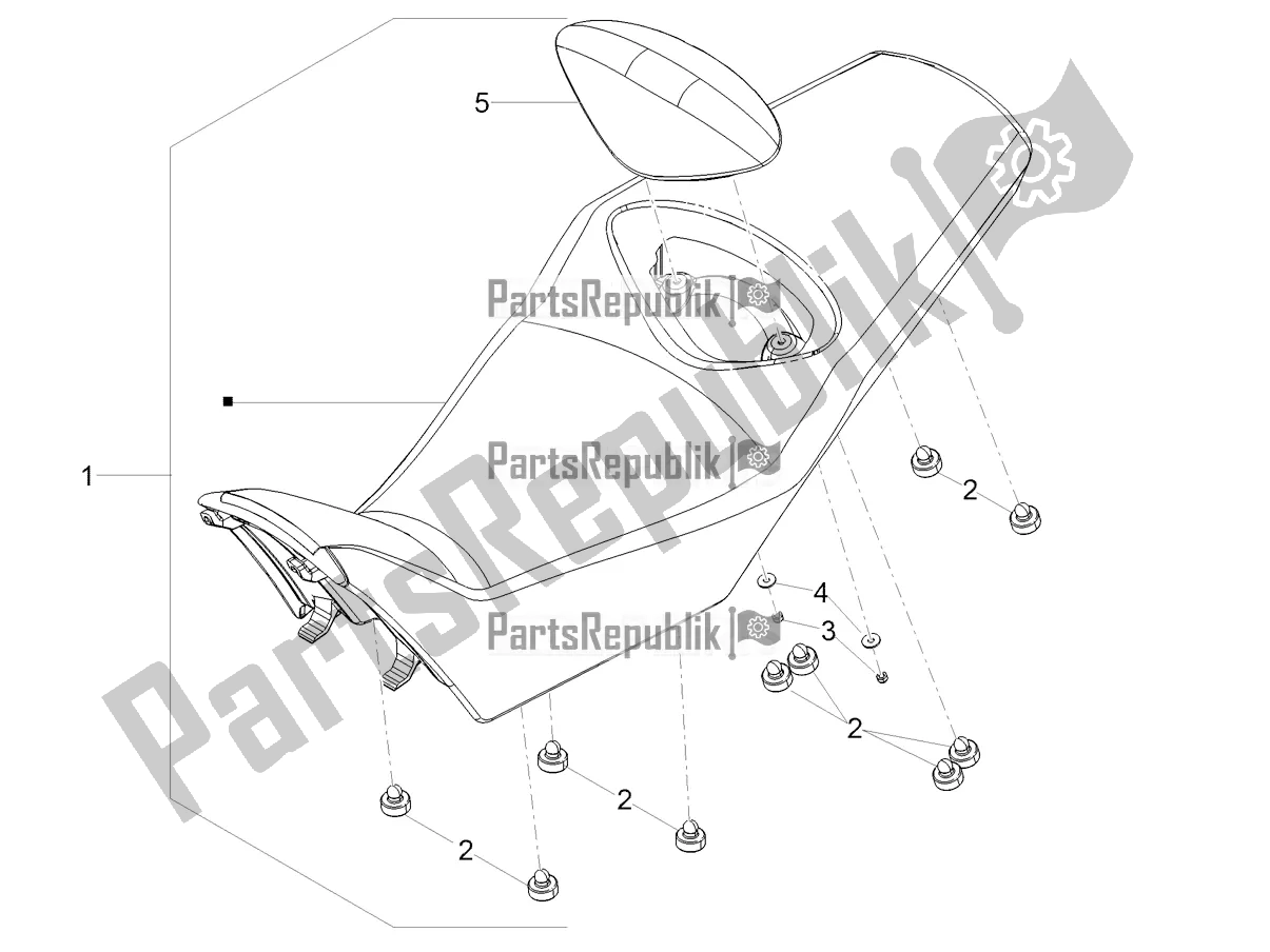 All parts for the Saddle of the Moto-Guzzi V 85 TT Travel Pack 850 2022