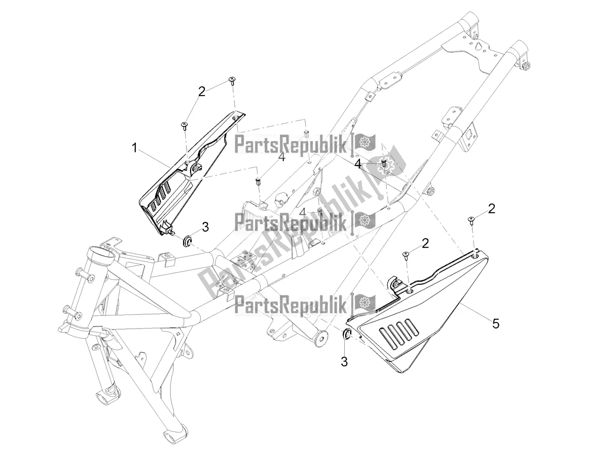 Todas as partes de Corpo Central do Moto-Guzzi V 85 TT Travel Pack Apac 850 2020