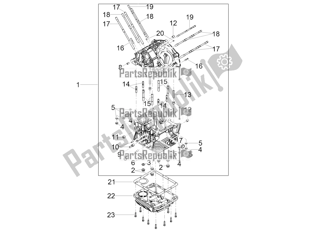 Tutte le parti per il Carter I del Moto-Guzzi V 85 TT Travel Pack Apac 850 2020