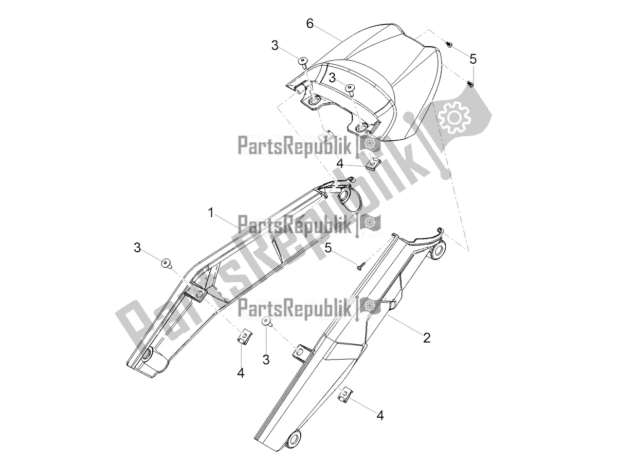 Toutes les pièces pour le Corps Arrière du Moto-Guzzi V 85 TT Travel Pack Apac 850 2020