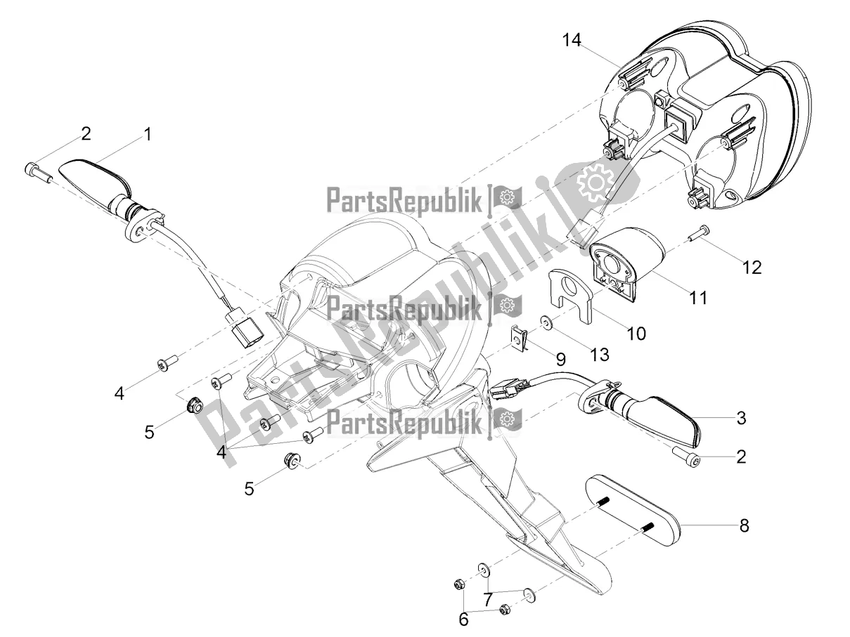 Toutes les pièces pour le Feux Arrière du Moto-Guzzi V 85 TT Travel Pack Apac 850 2020