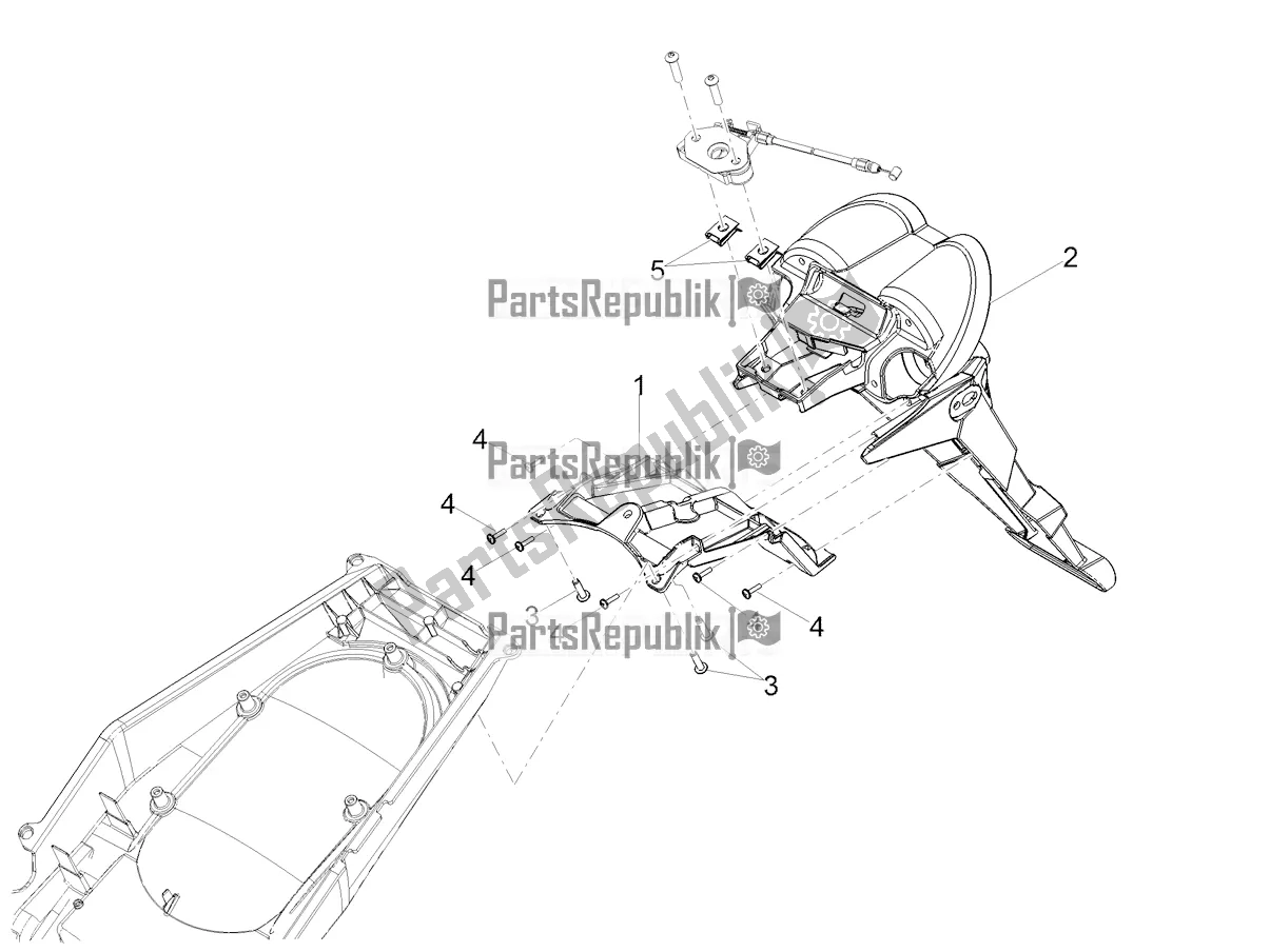Tutte le parti per il Parafango Posteriore del Moto-Guzzi V 85 TT Travel Pack Apac 850 2020