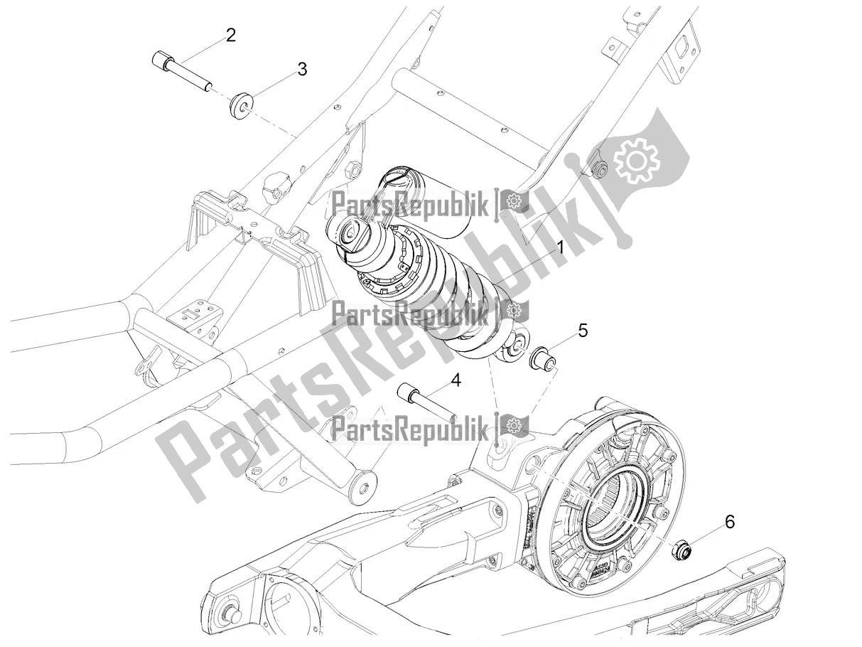 All parts for the Shock Absorber of the Moto-Guzzi V 85 TT Travel Pack Apac 850 2020