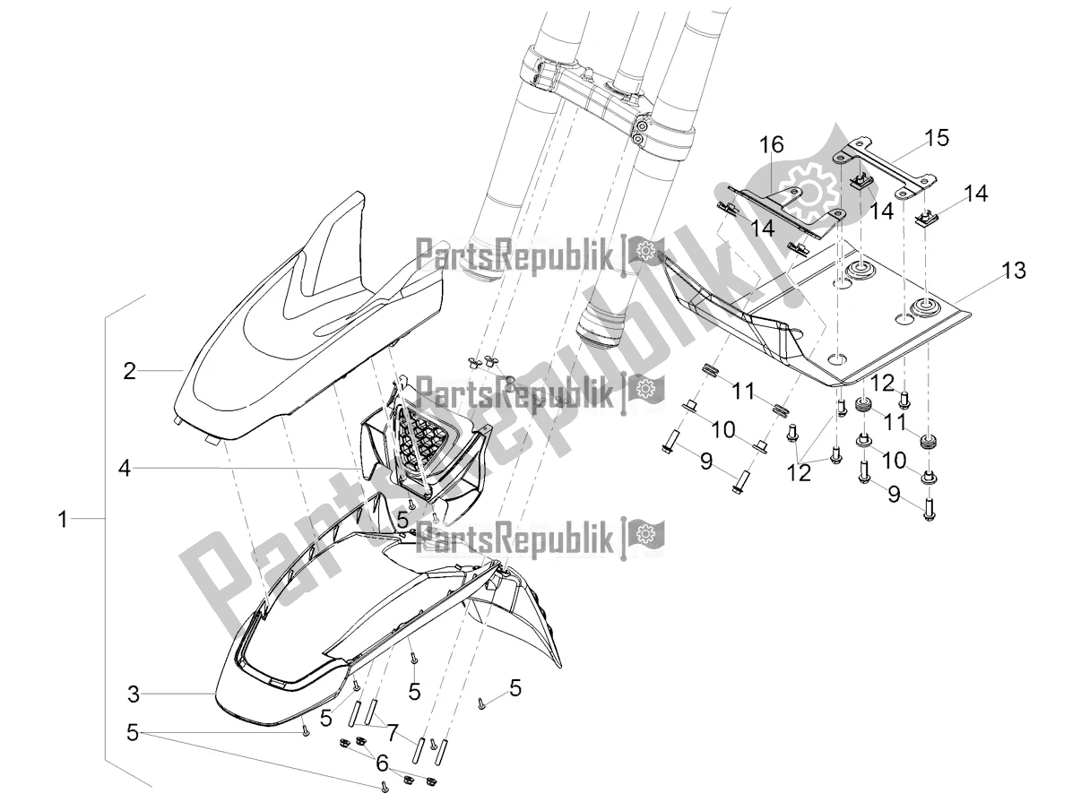 Todas las partes para Guardabarros Delantero de Moto-Guzzi V 85 TT Travel Pack Apac 850 2021