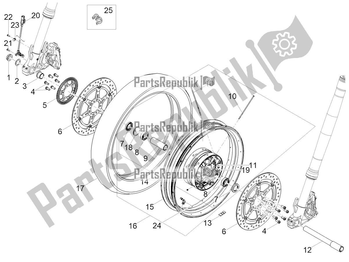 Todas las partes para Rueda Delantera de Moto-Guzzi V 85 TT Travel Pack Apac 850 2021