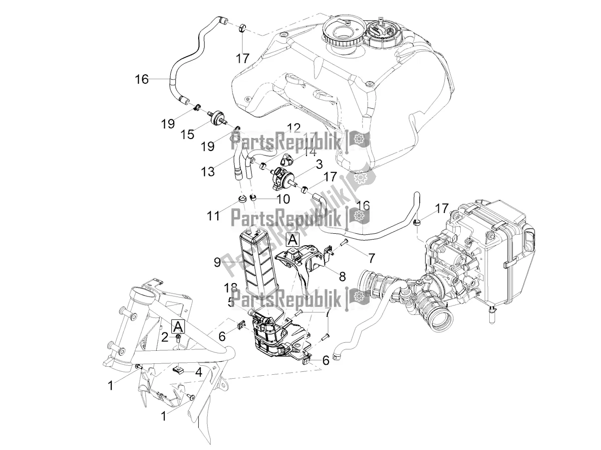 Todas las partes para Sistema De Recuperación De Vapor De Combustible de Moto-Guzzi V 85 TT Travel Pack Apac 850 2021