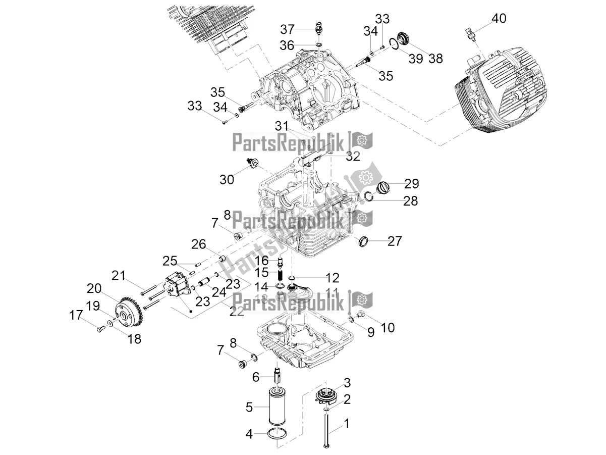 Todas as partes de Lubrificação do Moto-Guzzi V 85 TT Travel Pack Apac 850 2021