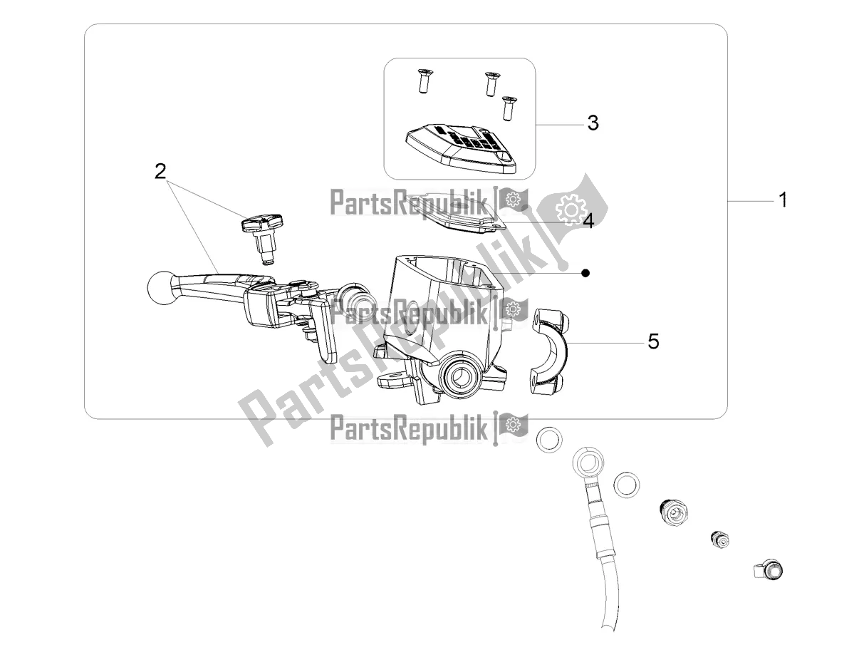 Alle onderdelen voor de Voorste Hoofdcilinder van de Moto-Guzzi V 85 TT Travel Pack Apac 850 2022