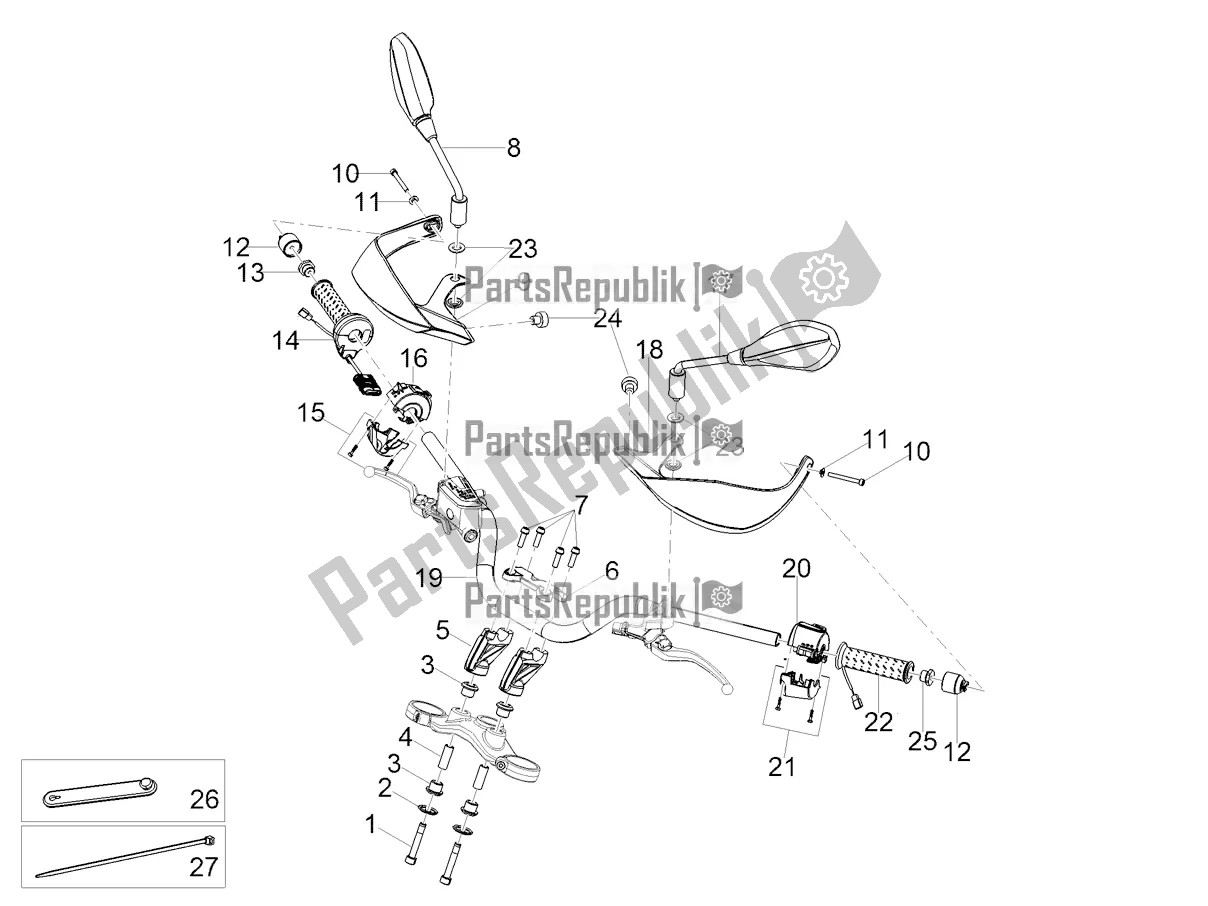 Wszystkie części do Kierownica - Sterowanie Moto-Guzzi V 85 TT Travel Pack Apac 850 2022