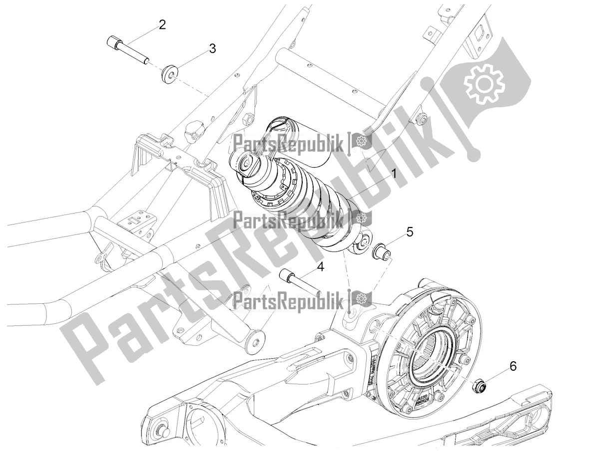 Todas as partes de Amortecedor do Moto-Guzzi V 85 TT Travel Pack Apac 850 2022