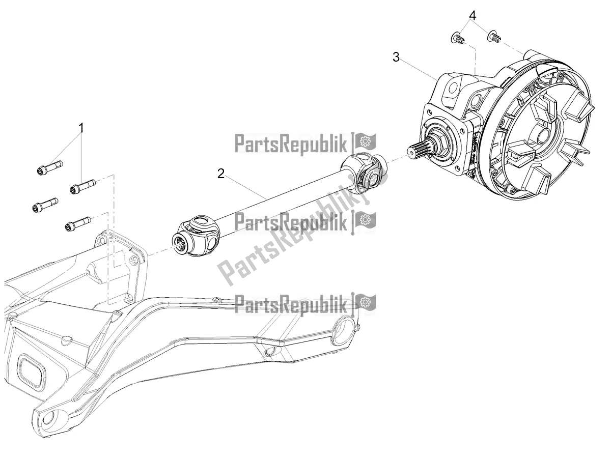 All parts for the Transmission Complete of the Moto-Guzzi V 85 TT Travel Pack Apac 850 2022