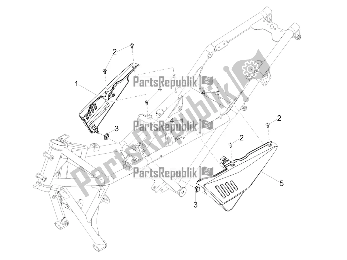 Toutes les pièces pour le Corps Central du Moto-Guzzi V 85 TT Travel Pack USA 850 2020