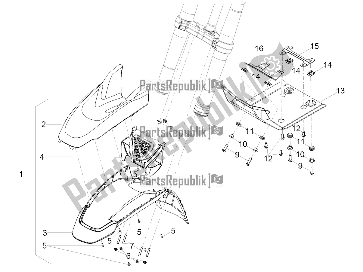 Wszystkie części do Przedni B? Otnik-s? Upek Moto-Guzzi V 85 TT Travel Pack USA 850 2020