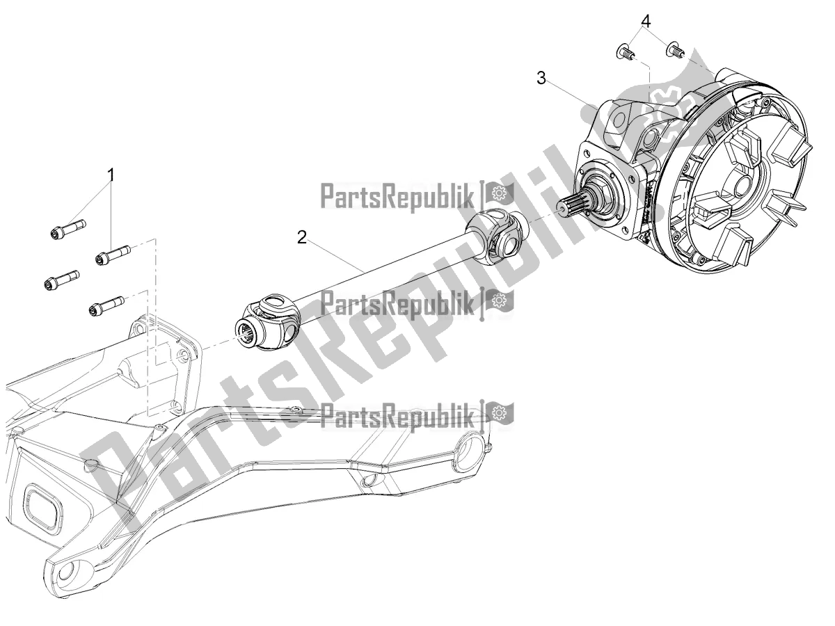 All parts for the Transmission Complete of the Moto-Guzzi V 85 TT Travel Pack USA 850 2020