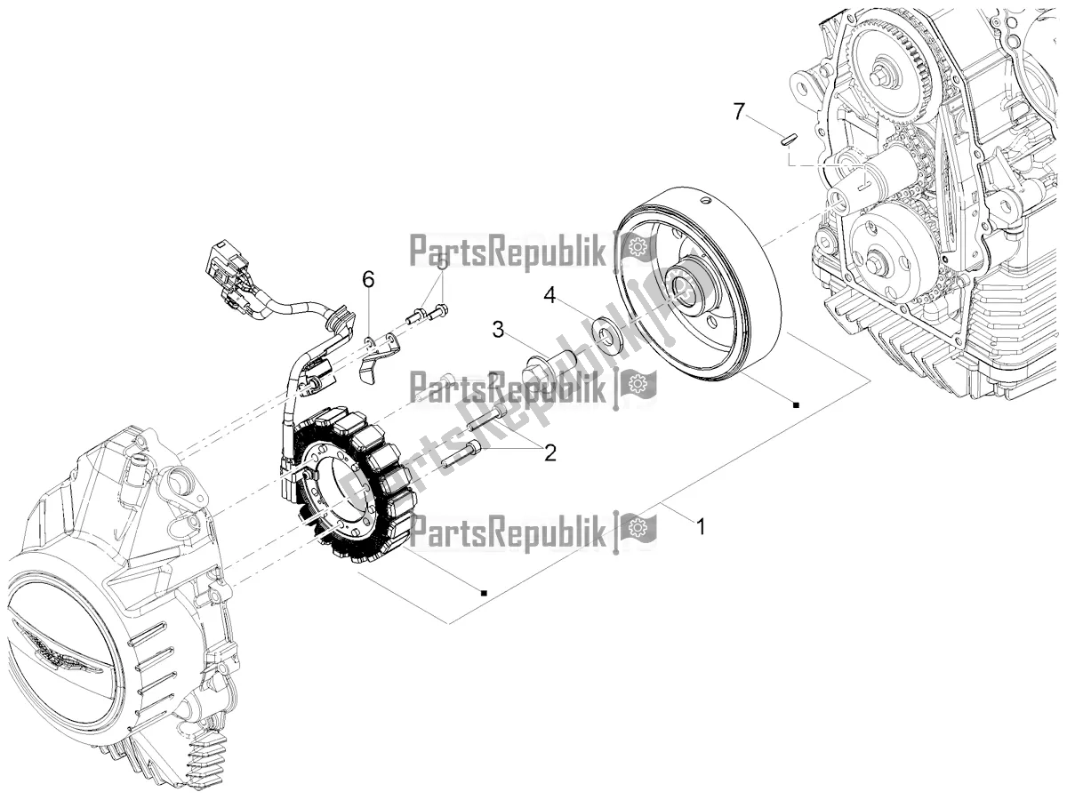 Alle onderdelen voor de Cdi Magneto Montage / Ontstekingsunit van de Moto-Guzzi V 85 TT Travel Pack USA 850 2021