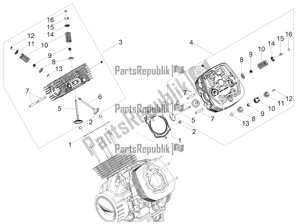 Toutes les pièces pour le Culasse - Soupapes du Moto-Guzzi V 85 TT Travel Pack USA 850 2021