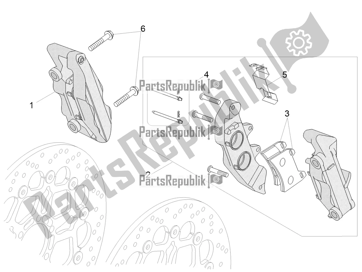 Toutes les pièces pour le étrier De Frein Avant du Moto-Guzzi V 85 TT Travel Pack USA 850 2021