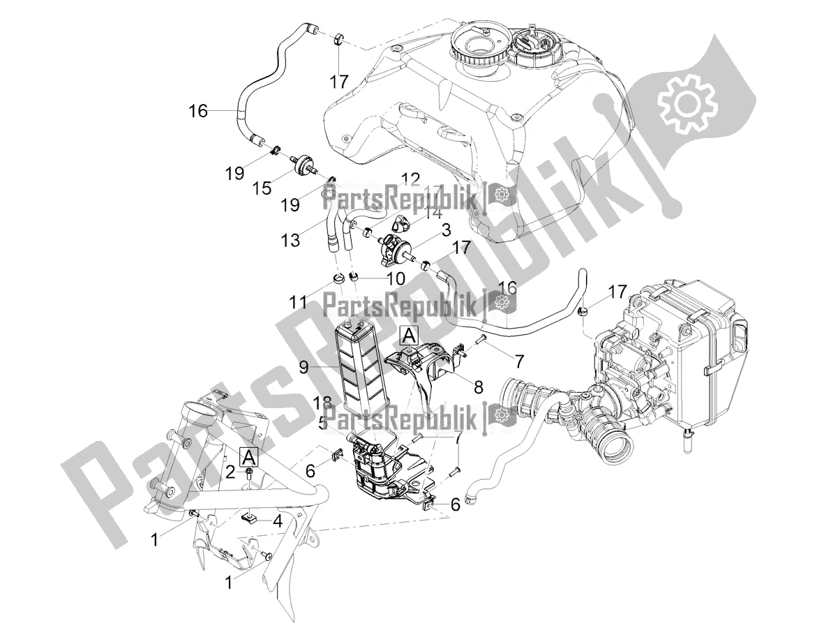 Todas las partes para Sistema De Recuperación De Vapor De Combustible de Moto-Guzzi V 85 TT Travel Pack USA 850 2021