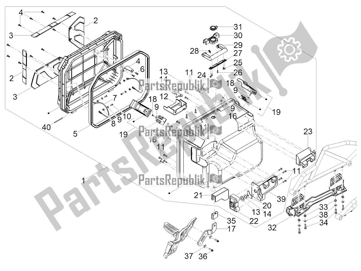 Wszystkie części do Rh Trunk Moto-Guzzi V 85 TT Travel Pack USA 850 2021