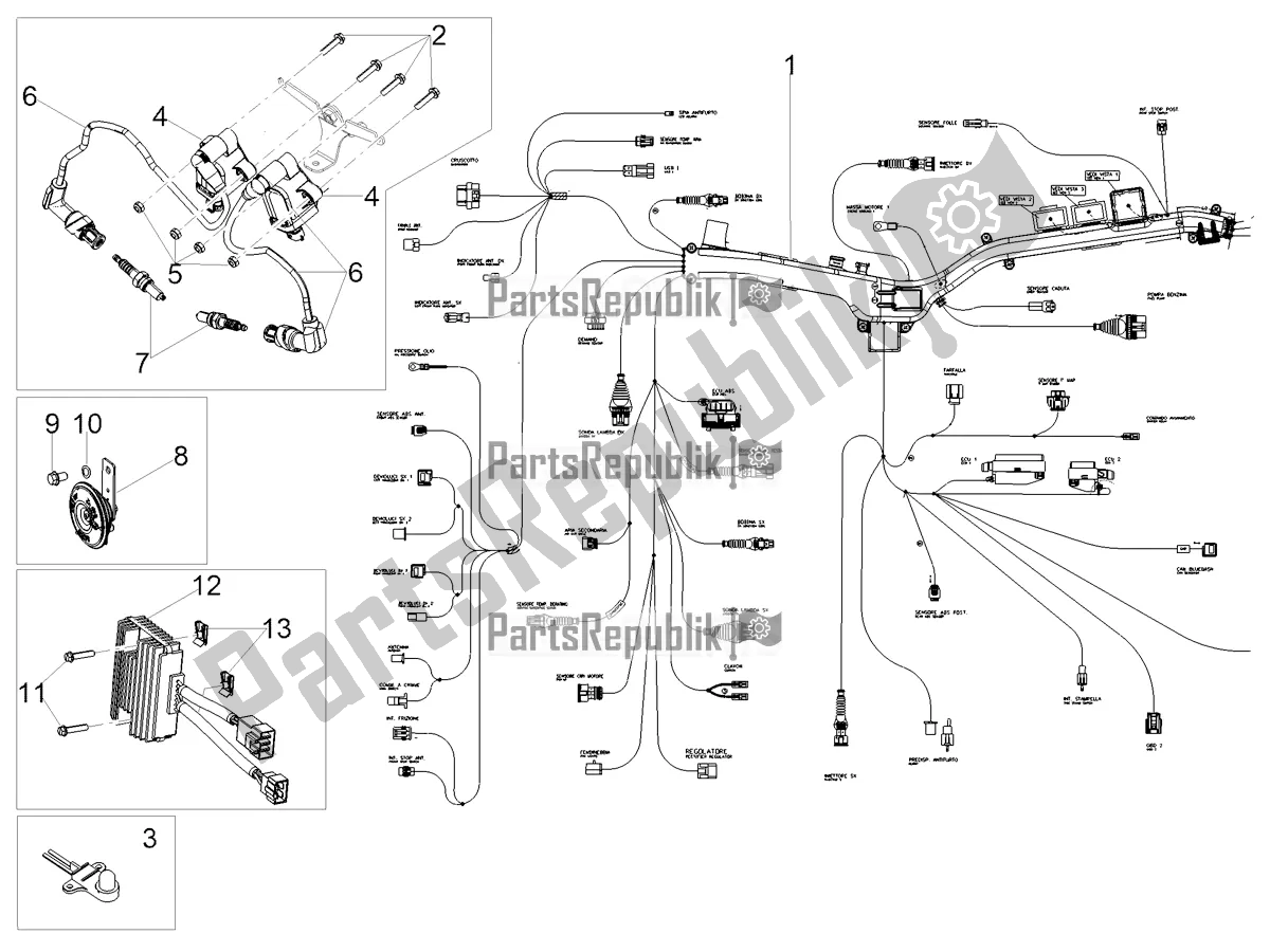 Toutes les pièces pour le Système électrique Avant du Moto-Guzzi V 85 TT Travel Pack USA 850 2022