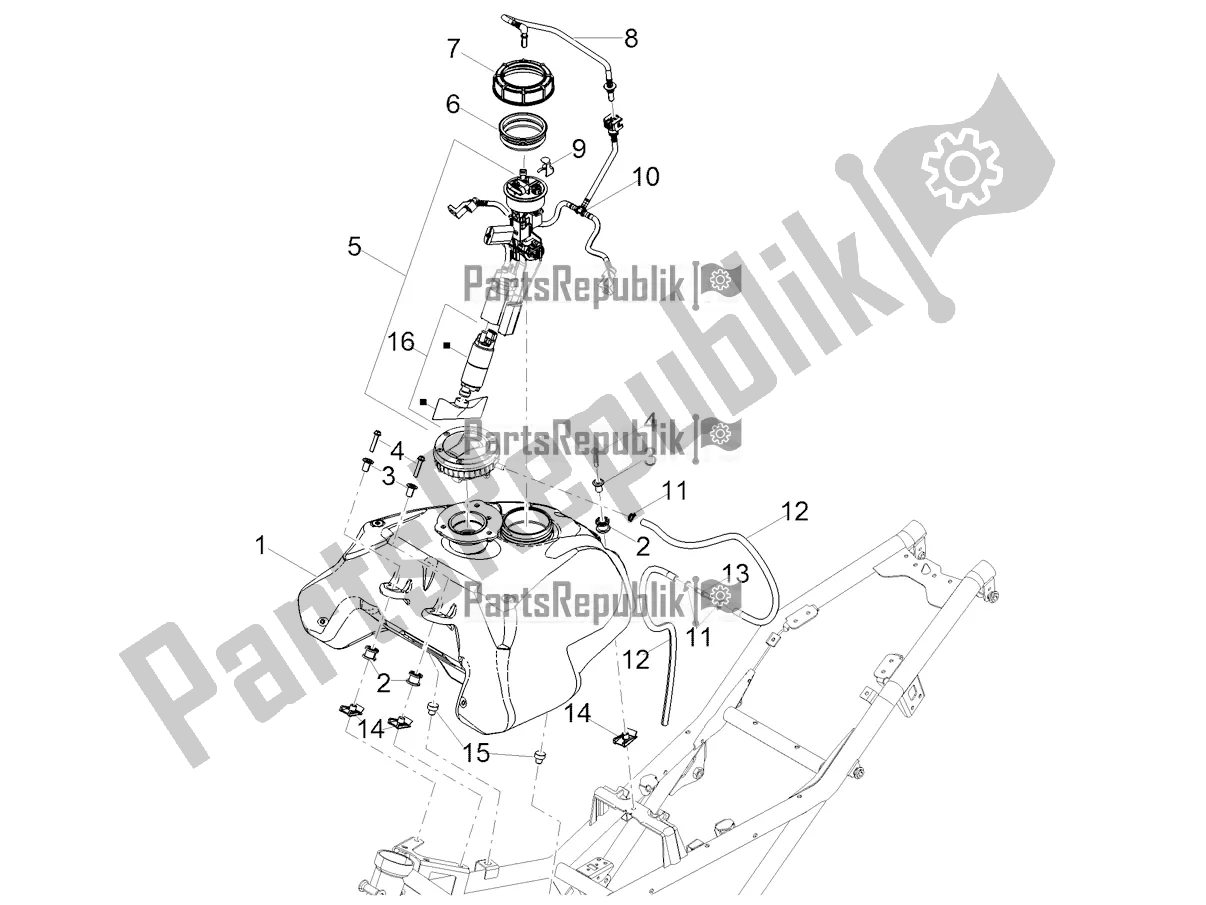 Alle onderdelen voor de Benzinetank van de Moto-Guzzi V 85 TT Travel Pack USA 850 2022