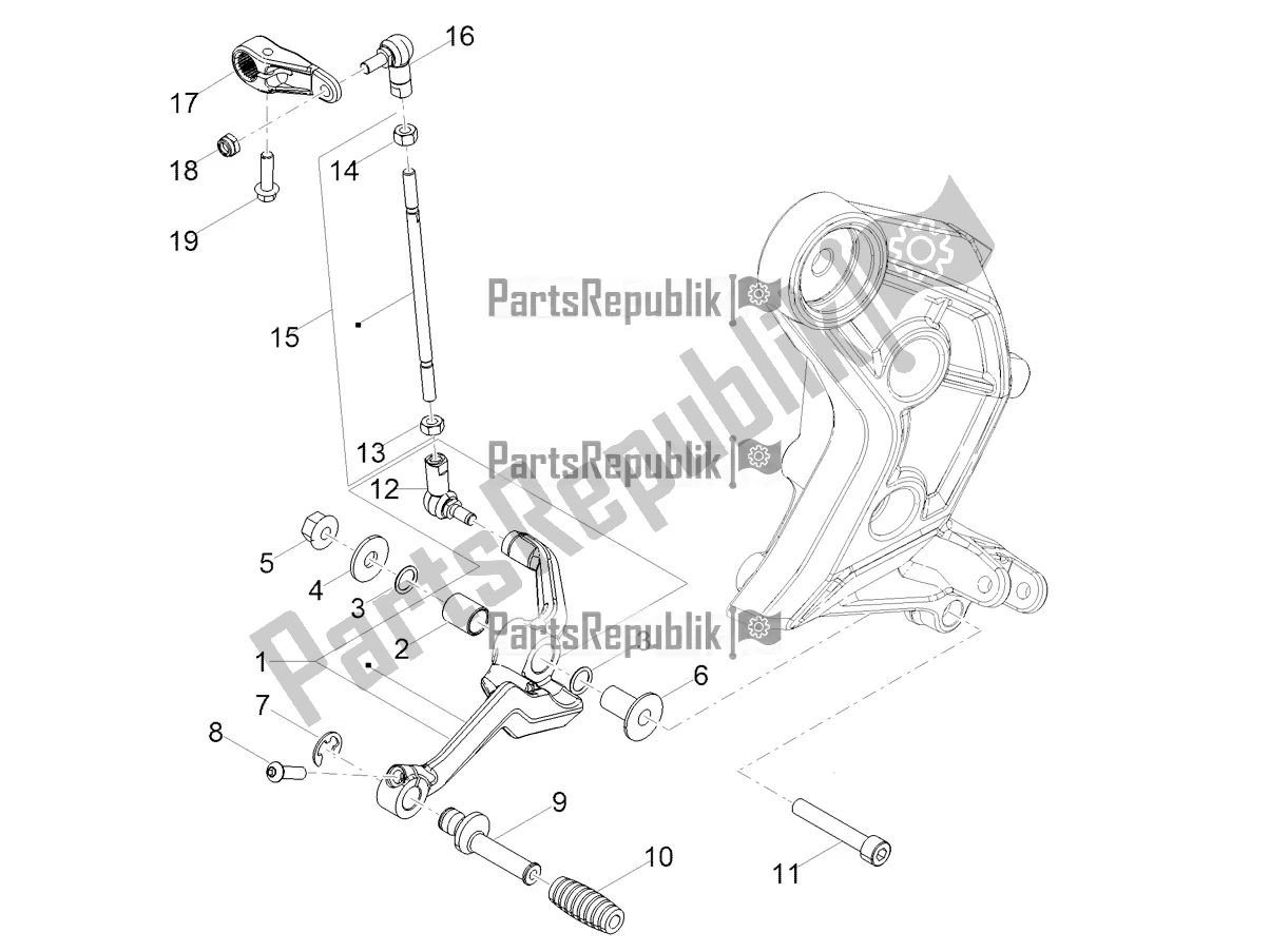Alle onderdelen voor de Versnellingspook van de Moto-Guzzi V 85 TT Travel Pack USA 850 2022