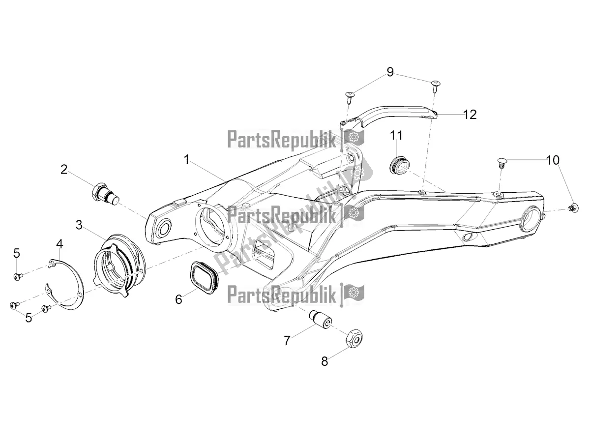 Toutes les pièces pour le Bras Oscillant du Moto-Guzzi V 85 TT Travel Pack USA 850 2022