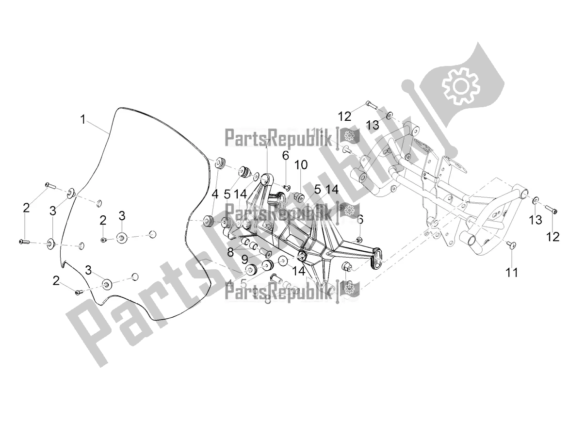 Toutes les pièces pour le Pare-brise du Moto-Guzzi V 85 TT Travel Pack USA 850 2022