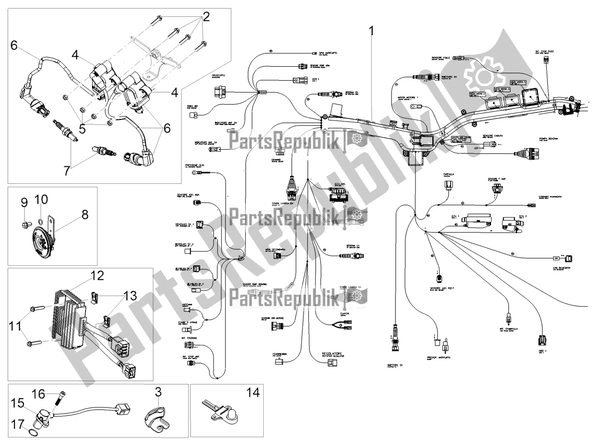 Toutes les pièces pour le Système électrique Avant du Moto-Guzzi V 85 TT USA 850 2019
